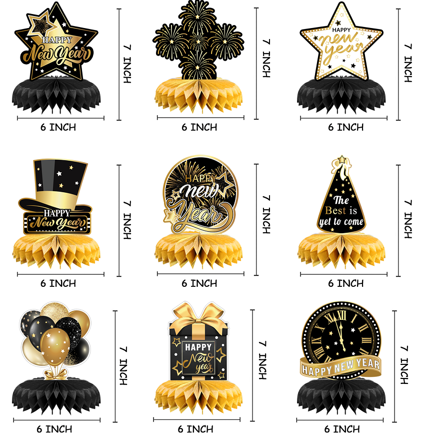 New Year Party Decoration New Year Honeycomb Ornaments