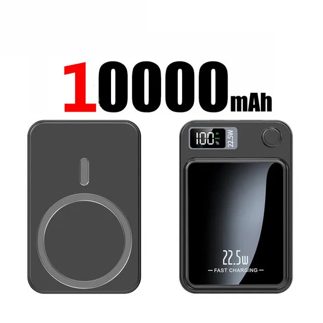 100000Mah Portable Macsafe Magnetic Power Bank Fast Wireless Charger for Iphone 12 13 14 Pro Max External Auxiliary Battery Pack